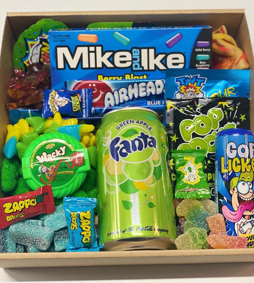 Small Birthday box- green/blue